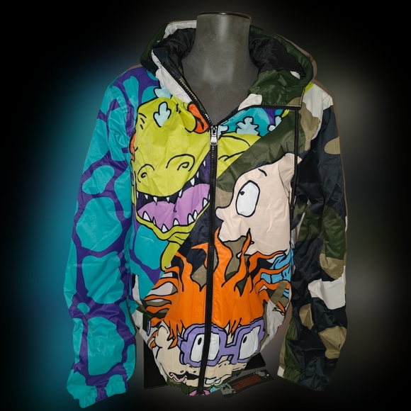 Retro 90s Nickelodeon Cartoon Jacket! Puffer Medium Rugrats - Picture 1 of 3